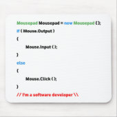 JavaScript Mousepad. Uniek (softwareontwikkelaar) Muismat (Voorkant)
