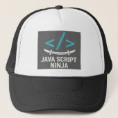 JavaScript Ninja Foam Trucker Hat Pet (Voorkant)