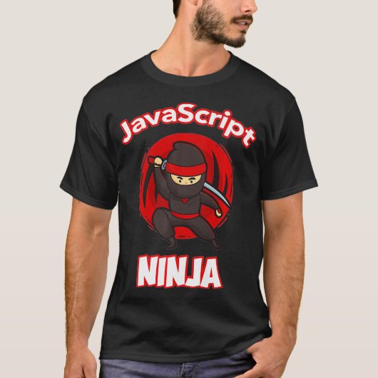 JavaScript Ninja Programmer Premium  T-shirt (Voorkant)