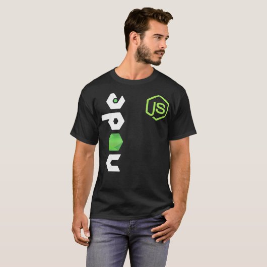 JavaScript Programmeur JS Node t-shirt PC Ontwikke (Voorkant volledig)