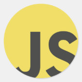 Javascript Ronde Sticker (Voorkant)