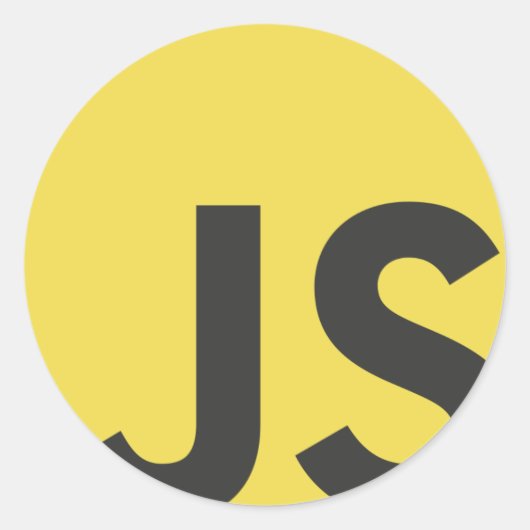 Javascript Ronde Sticker (Voorkant)