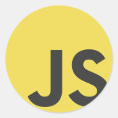 Javascript Ronde Sticker (Voorkant)