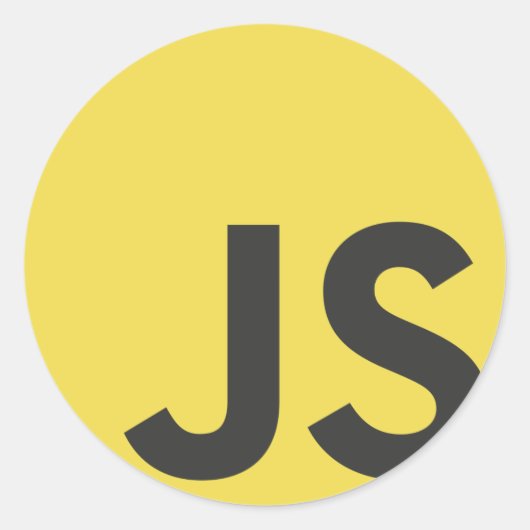 Javascript Ronde Sticker (Voorkant)