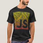 JavaScript Shirt JS Framework Oranje Gele Gradi (Voorkant)