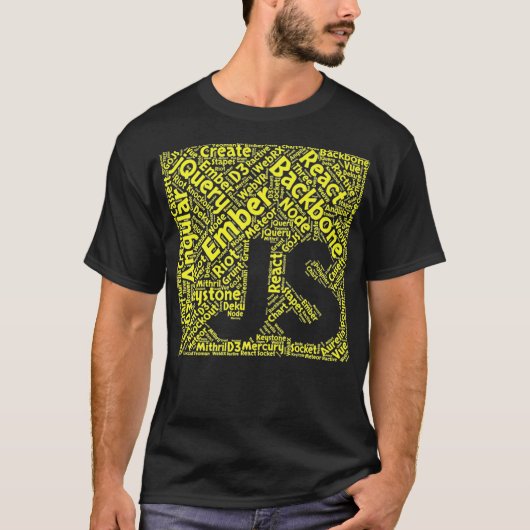 JavaScript Shirt Original JS Framework Cloud Yell (Voorkant)