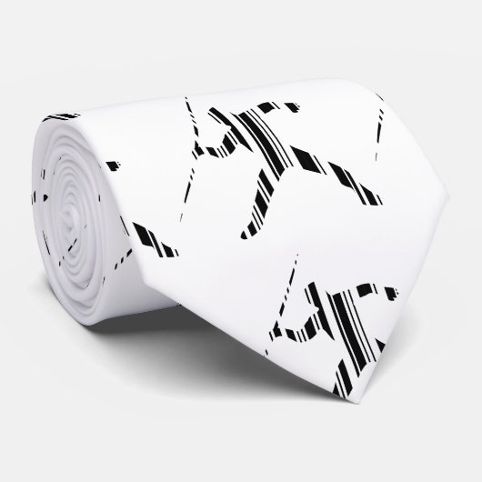 JAVELIN BAR CODE Sports Track and Field Pattern Stropdas (Opgerold)