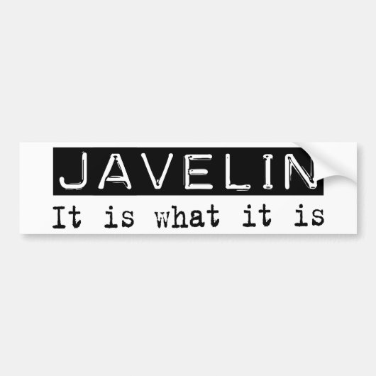 Javelin is het bumpersticker (Voorkant)