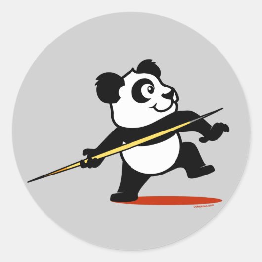 Javelin Panda Ronde Sticker (Voorkant)