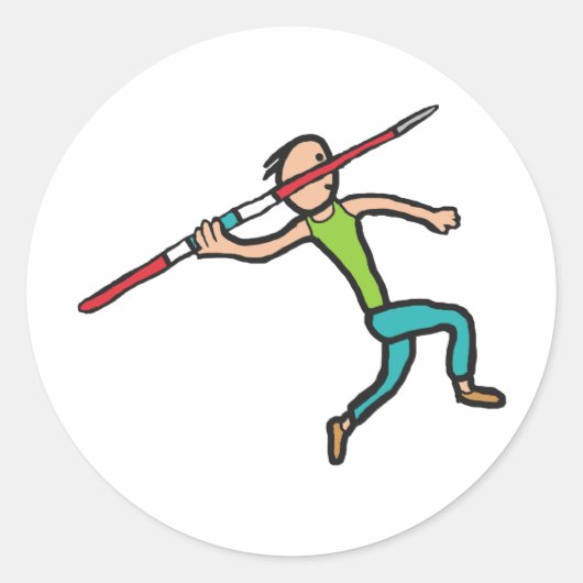 Javelin Ronde Sticker (Voorkant)