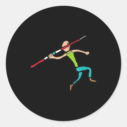 Javelin Ronde Sticker (Voorkant)