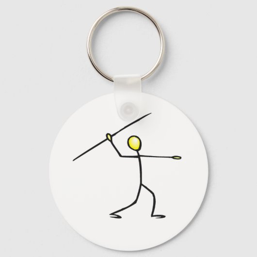 Javelin Stick Figuur T-shirts en cadeautjes. Sleutelhanger (Voorkant)