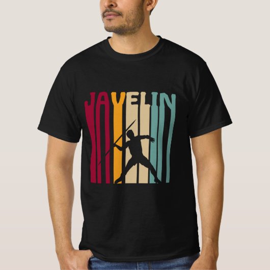 Javelin Throw Javelin Retro Silhouette Gift T-shirt (Voorkant)