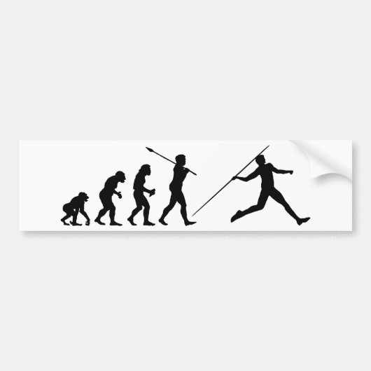 Javelin Thrower Bumpersticker (Voorkant)