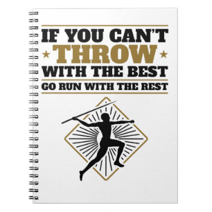 Javelin Thrower Funny Throw met de beste Notitieboek