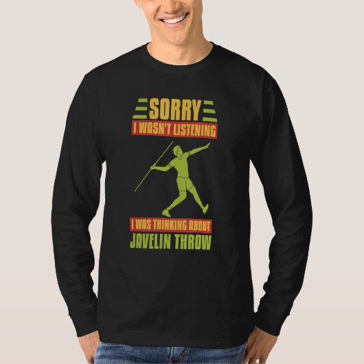 Javelin Throwing Track And Field Spear Thrower Tra T-shirt (Voorkant)