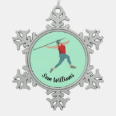 Javelin Tin Sneeuwvlok Ornament (Voorkant)