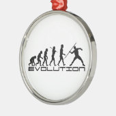 Javelin Track and Field Sport Evolution Art Metalen Ornament (Links)