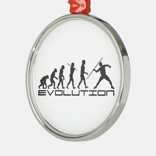 Javelin Track and Field Sport Evolution Art Metalen Ornament (Links)