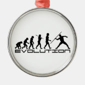 Javelin Track and Field Sport Evolution Art Metalen Ornament (Voorkant)