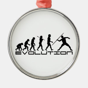 Javelin Track and Field Sport Evolution Art Metalen Ornament