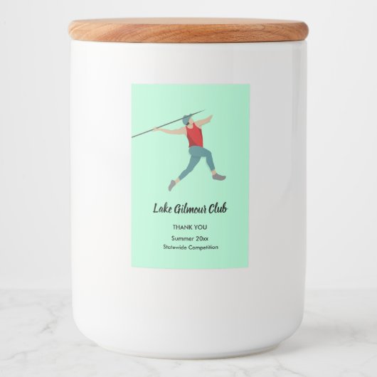 Javelin Voedselcontainer Etiket (Voorkant)