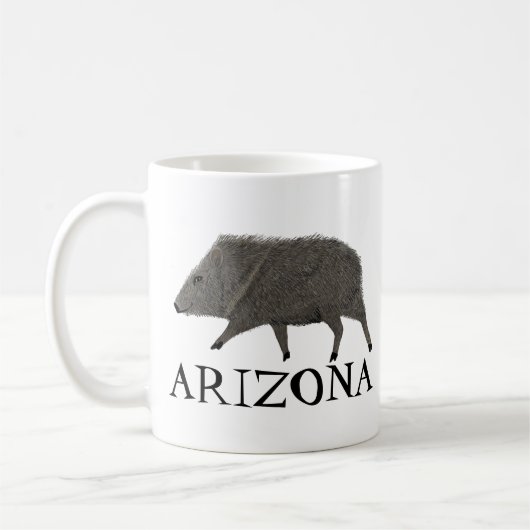 Javelina ARIZONA woestijn Natuur van wilde dieren Koffiemok (Links)