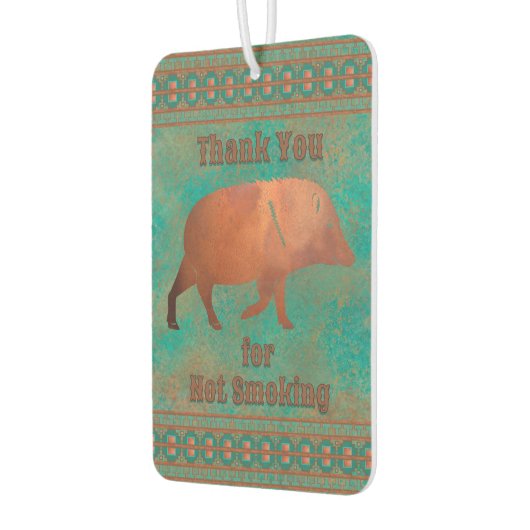 Javelina Koper Blauwgroen Kleur Gepersonaliseerd Luchtverfrisser (Links)