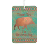 Javelina Koper Blauwgroen Kleur Gepersonaliseerd Luchtverfrisser (Achterkant)