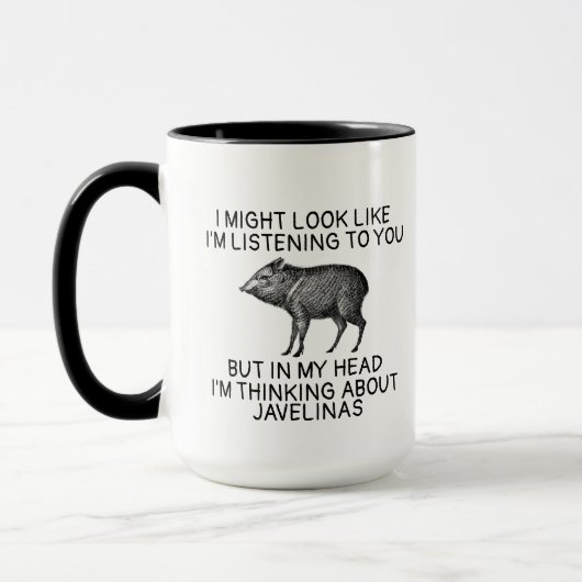 Javelina Mug, Peccary Gifts, Funny Javelina Coffee Mok (Links)