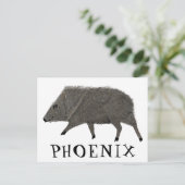 Javelina PHOENIX woestijn Wilde Natuur van de Vark Briefkaart (Staand voorkant)
