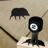 Javelina Silhouette Rubberstempel