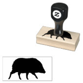 Javelina Silhouette Rubberstempel (Gestempeld)