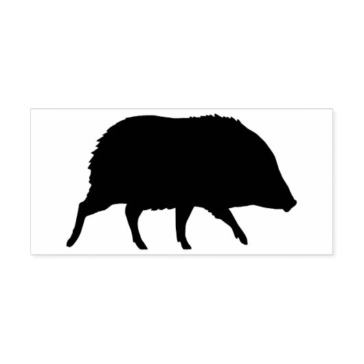 Javelina Silhouette Rubberstempel (Afrduk)