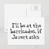 Javert Les Miserables Briefkaart (Voorkant / Achterkant)
