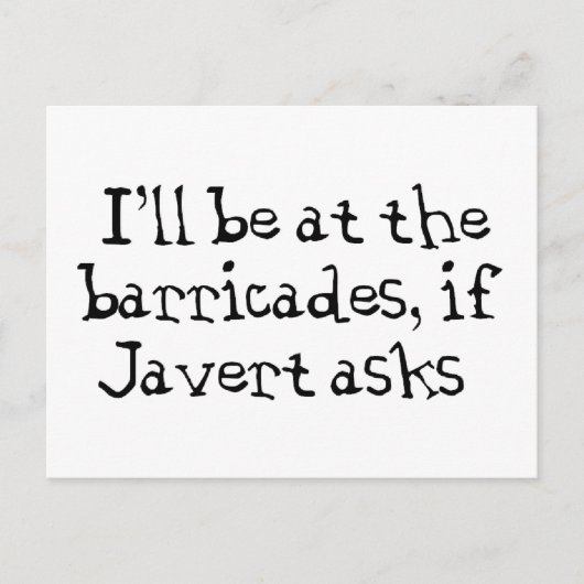 Javert Les Miserables Briefkaart (Voorkant)