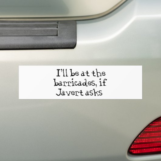 Javert Les Miserables Bumpersticker (Op auto)