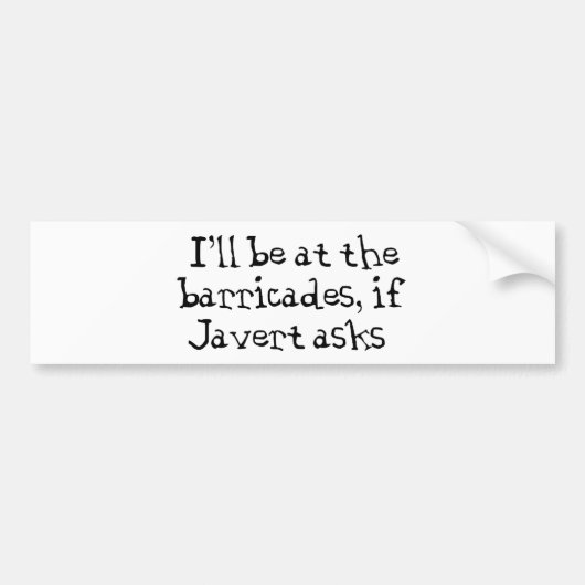 Javert Les Miserables Bumpersticker (Voorkant)