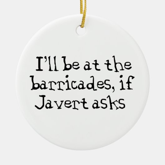 Javert Les Miserables Keramisch Ornament (Voorkant)