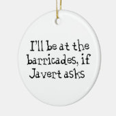 Javert Les Miserables Keramisch Ornament (Links)