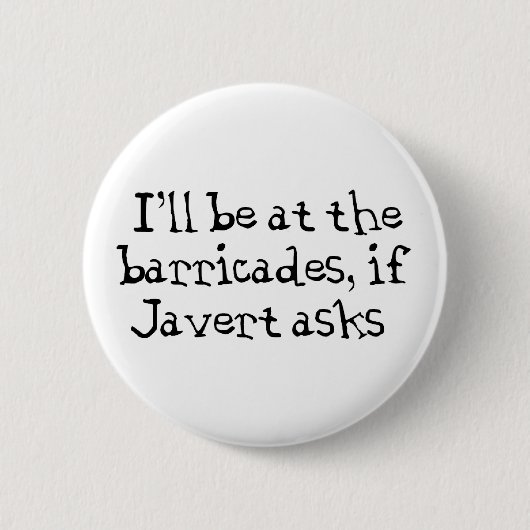 Javert Les Miserables Ronde Button 5,7 Cm (Voorkant)