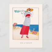 Javier Gose Seaside Franse Mode Illustratie Briefkaart (Voorkant)