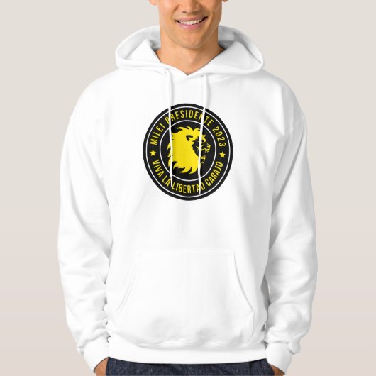 Javier Milei Presidente Viva La Libertad 2023 Hoodie (Voorkant)