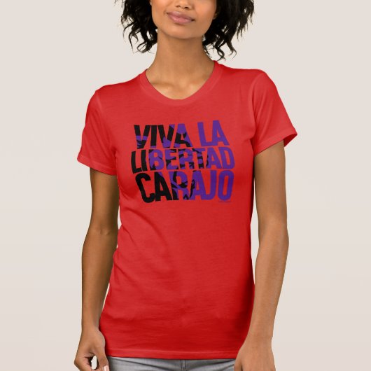 Javier Milei Viva La Libertad Carajo Lion Text T-shirt (Voorkant)