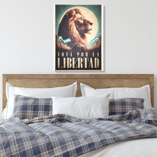 Javier Milei VOTÁ POR LA LIBERTAD Poster Canvas Afdruk (Insitu (Slaapkamer))