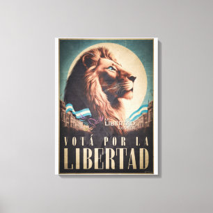 Javier Milei VOTÁ POR LA LIBERTAD Poster Canvas Afdruk