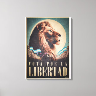 Javier Milei VOTÁ POR LA LIBERTAD Poster Canvas Afdruk
