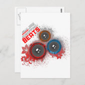 Jaw Dropping Beats - Music DJ Graffiti Urban Briefkaart (Voorkant / Achterkant)