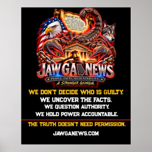 JAW GA Nieuws Waarheid, Rechtvaardigheid & Veran Poster