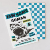 Jaw-Some Shark Birthday Invitation Kaart